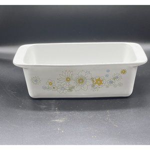 Corning Ware Vintage Floral Bouquet Loaf Pan 2 Quart 9x5x3 Flower Baking Dish
